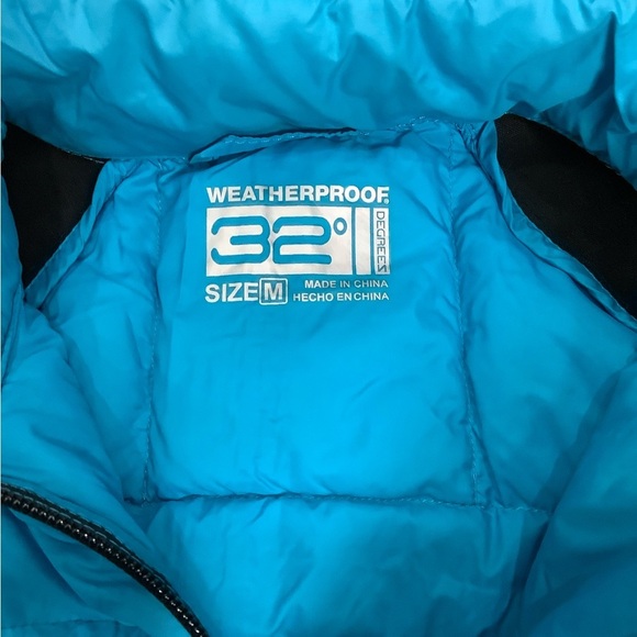 Women's Weatherproof 32 Degrees M Medium 8 - 10 Jacket Coat Blue Black Packable - Picture 6 of 7